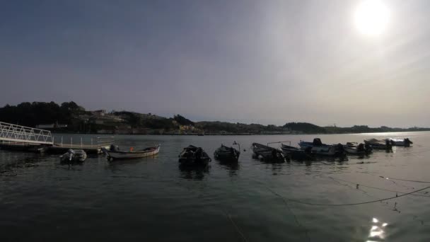 Foz Douro Porto Portugal Balıkçı Tekneleri — Stok video
