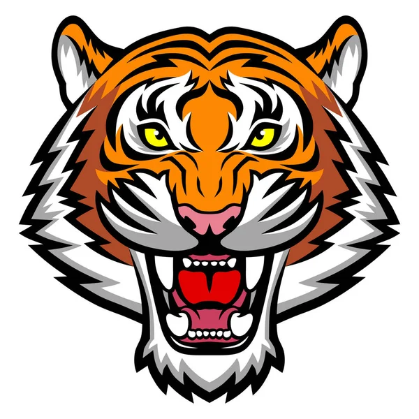 Angry tiger face - Stock Image - Everypixel
