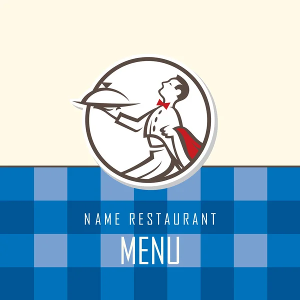 Wygląd menu kelner — Wektor stockowy