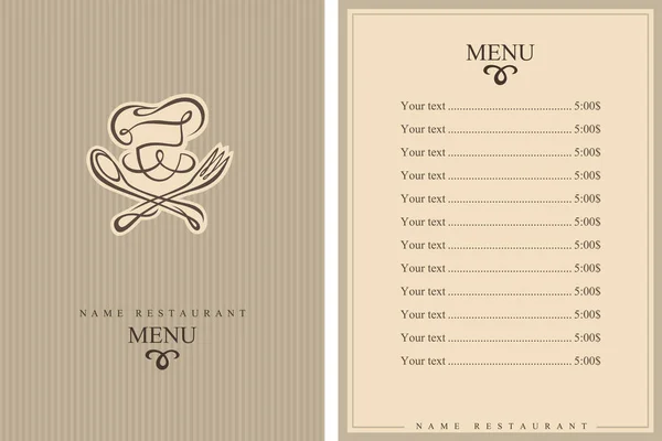 Chef-kok menu ontwerp — Stockvector