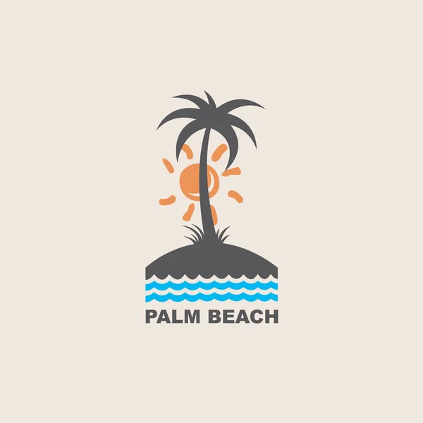 Этикетка с пальмой — стоковый вектор