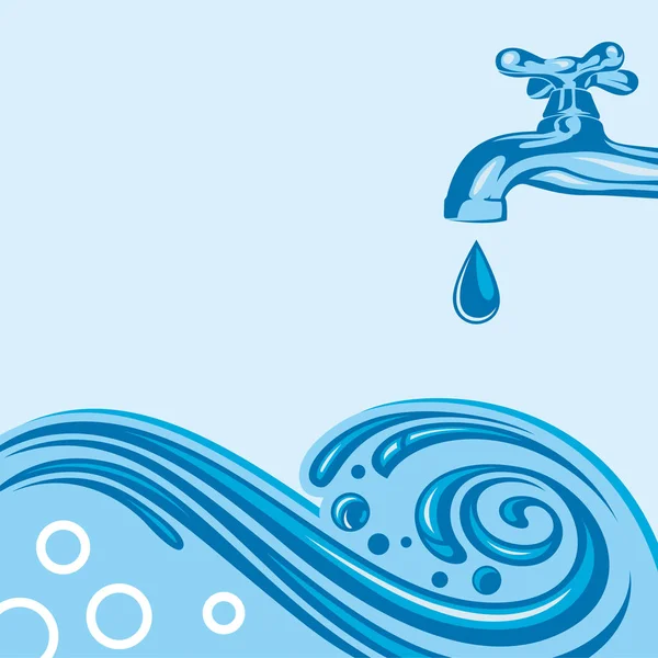 Fond du robinet d'eau — Image vectorielle