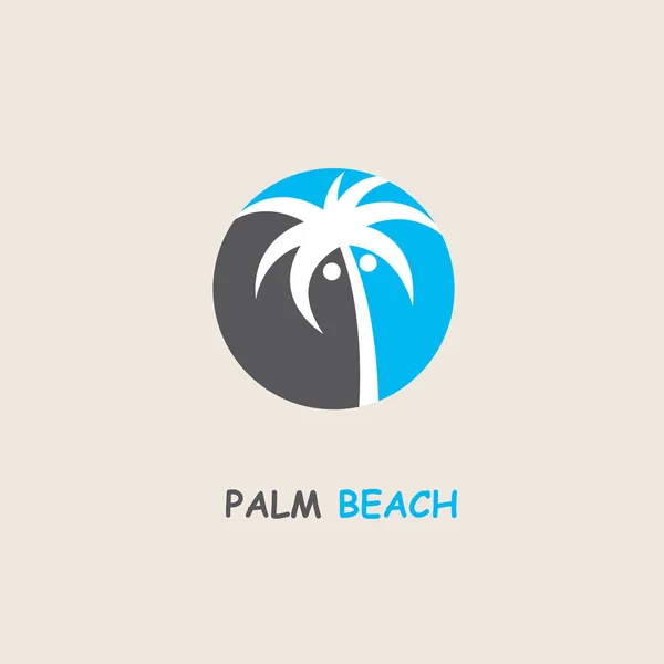 Etikett med palm tree — Stock vektor