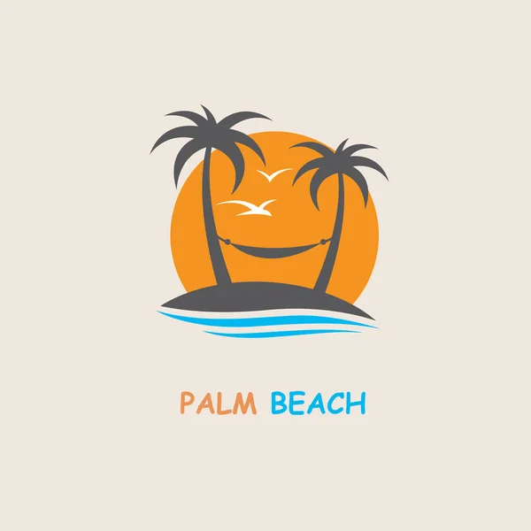 Palmiye ağacı etiketle — Stok Vektör