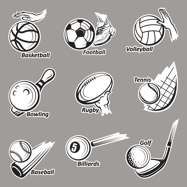 スポーツ ボール セット — ストックベクタ