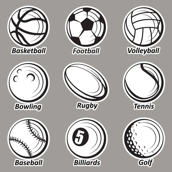 Sport balls set — Stock Vector