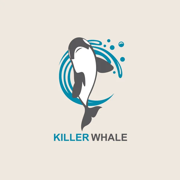 Icono de la ballena asesino — Vector de stock