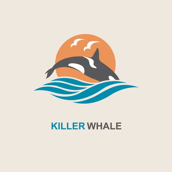 Icona della balena assassina — Vettoriale Stock