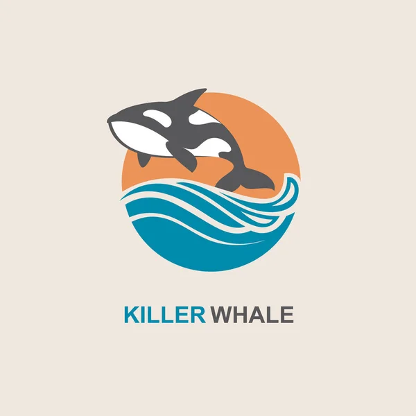 Katil balina simgesi — Stok Vektör