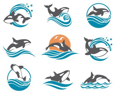 soyut balina Icons set