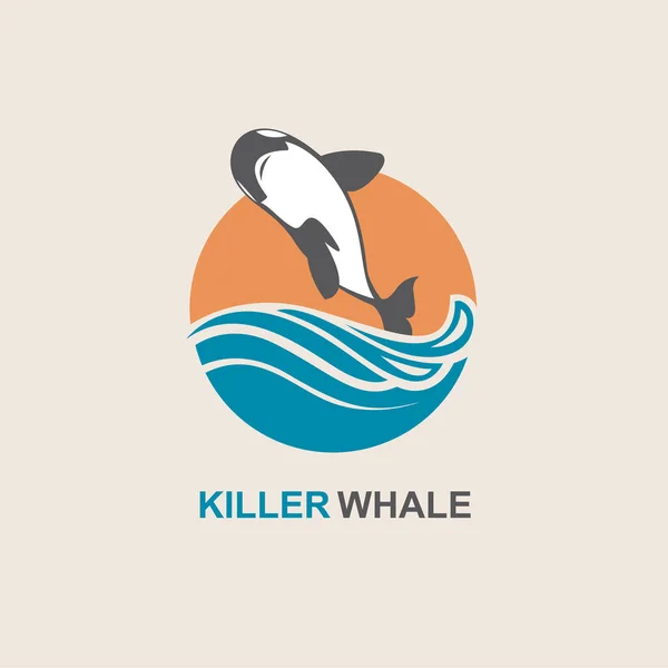 Icono de la ballena asesino — Vector de stock