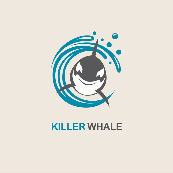 Icono de la ballena asesino — Vector de stock