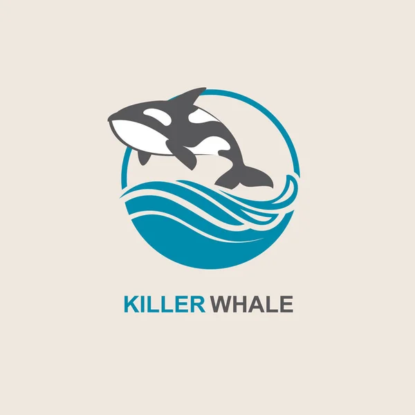 Icono de la ballena asesino — Vector de stock