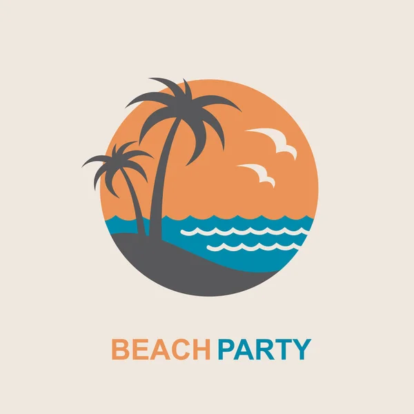 Emblème des vacances d'été — Image vectorielle