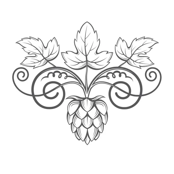 啤酒花的形象 — 图库矢量图片