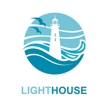 Deniz feneri simgesi tasarım