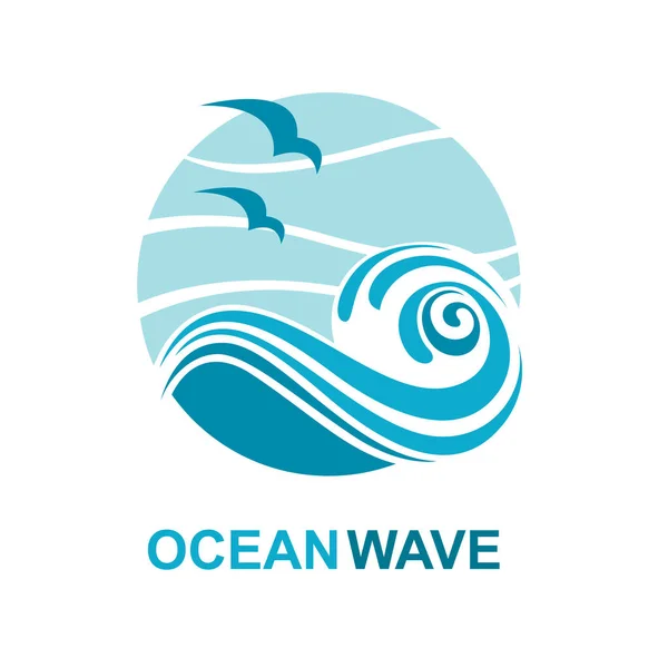 Návrh loga Ocean — Stockový vektor
