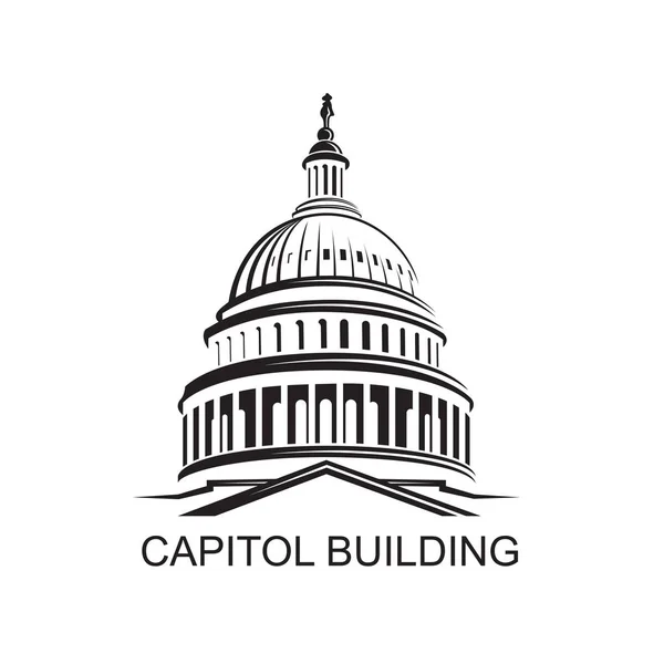 Icône du bâtiment capitol — Image vectorielle