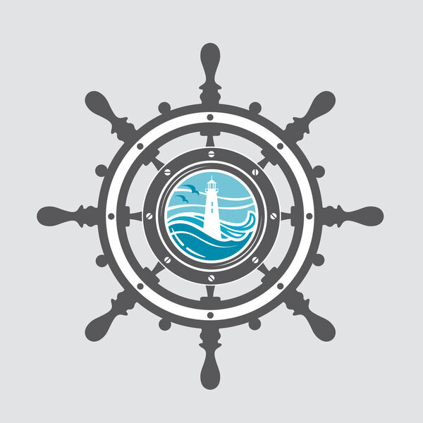 ship helm and porthole