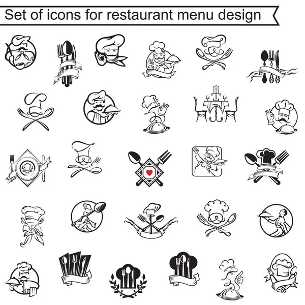 Restoran Menü tasarım kümesini — Stok Vektör