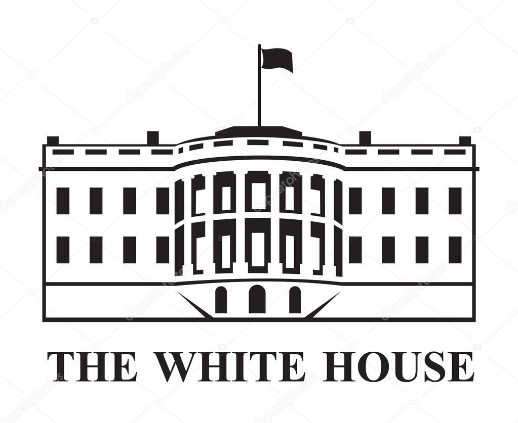 White house building icon in Washington DC