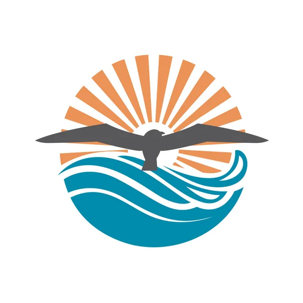 Ocean logo design — Stock Vector
