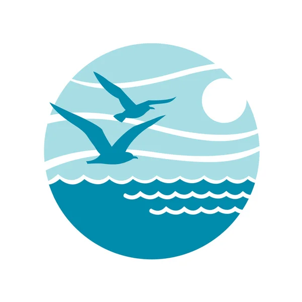 Projektowanie logo Ocean — Wektor stockowy