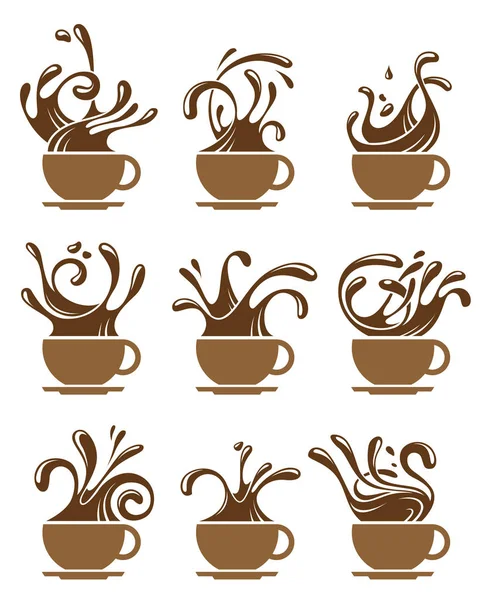 Coffret tasse à café — Image vectorielle