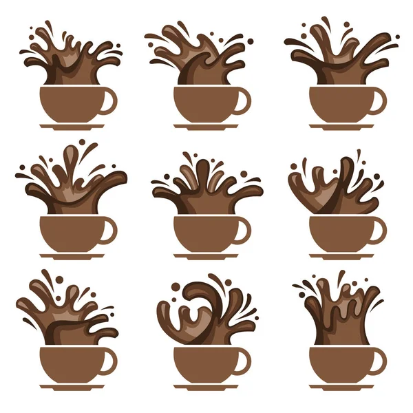 Coffee cup set — Stock Vector