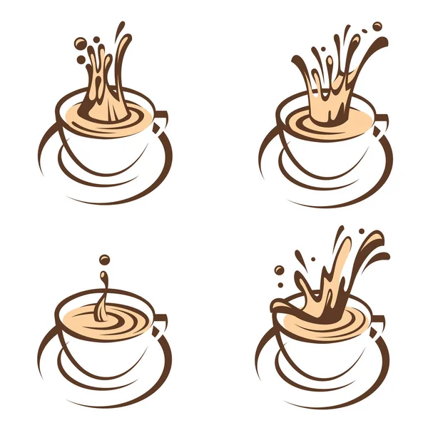 Koffie beker set — Stockvector