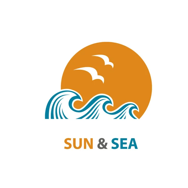 Diseño del logotipo del océano — Archivo Imágenes Vectoriales