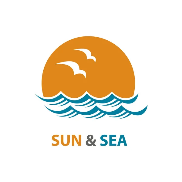 海のロゴデザイン — ストックベクタ