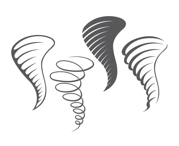 Tornado storm pictogrammen — Stockvector