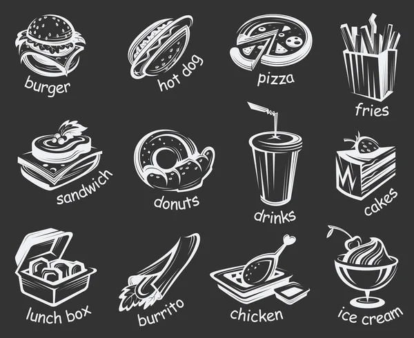 Set de comida rápida — Vector de stock