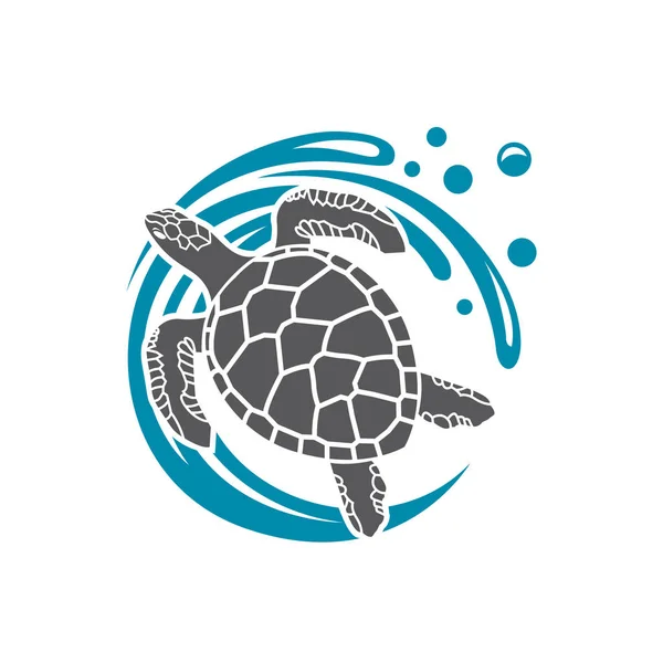 Meeresschildkröten-Symbol — Stockvektor