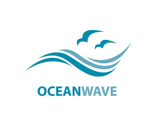 Logo vague océan — Image vectorielle