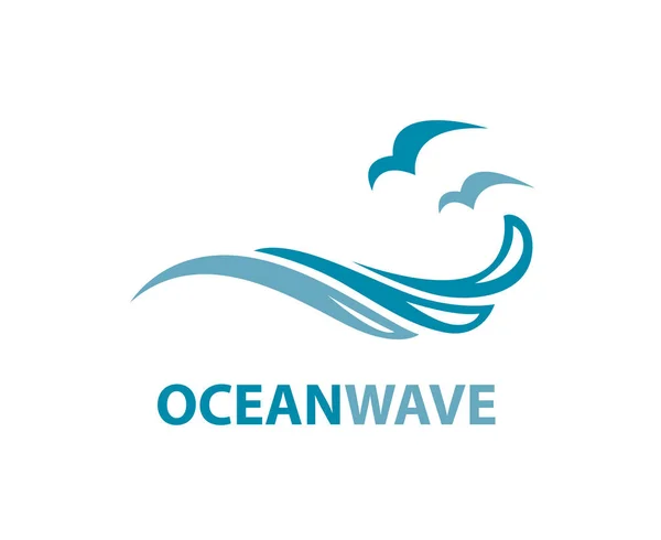 Logo ocean wave — Vector de stock