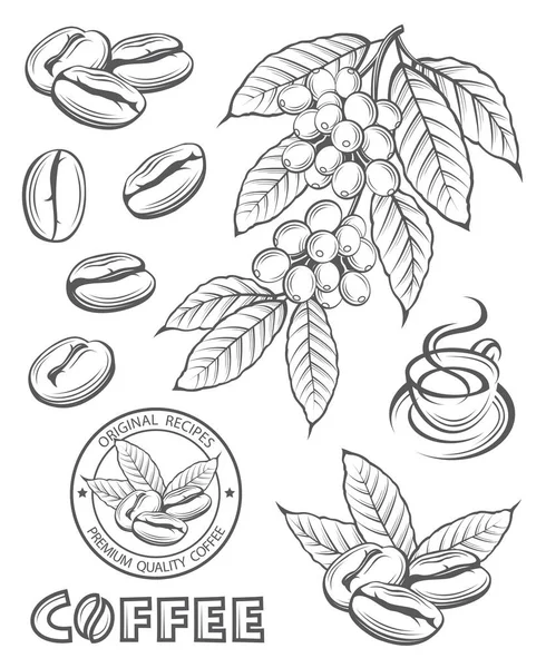 Coffee elements set — Stock Vector