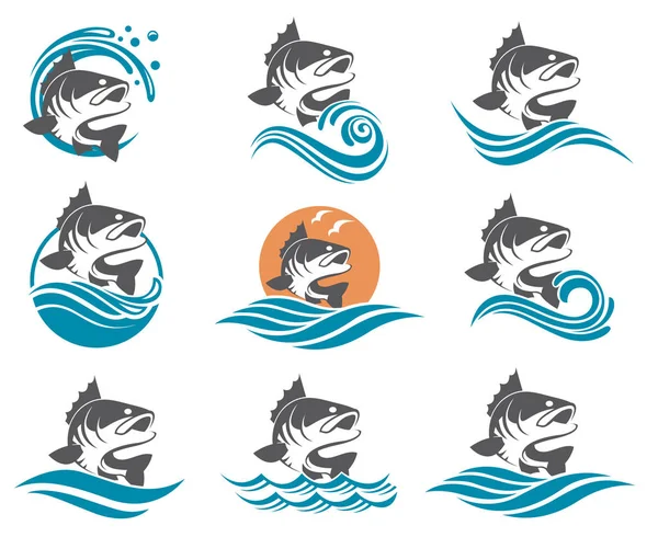 bas illüstrasyonlar set balık