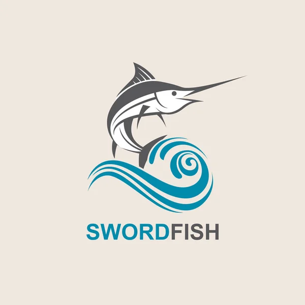 Kılıç balığı Balık tutma tasarımı için — Stok Vektör