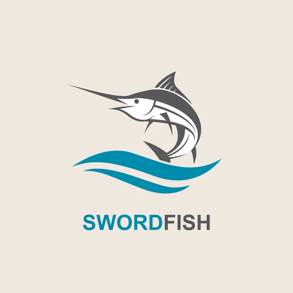 Kılıç balığı Balık tutma tasarımı için — Stok Vektör
