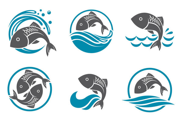 fish icon set