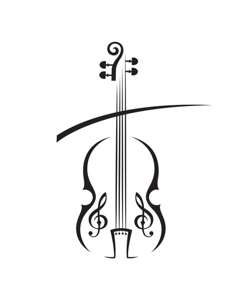 Imagen del violín — Vector de stock