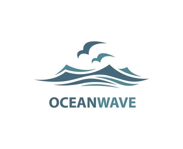 Logo vague océan — Image vectorielle