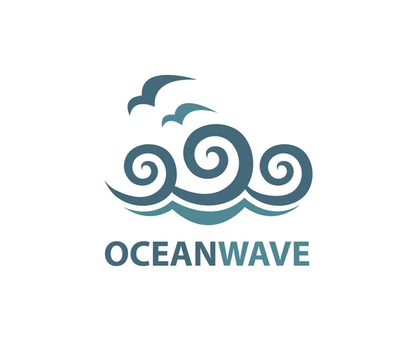 Logo ocean wave — Archivo Imágenes Vectoriales