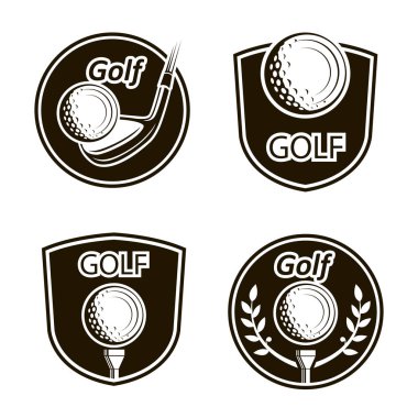 siyah golf club Amblemler topluluğu