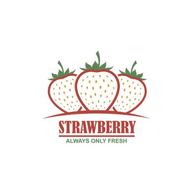 çilek beyaz arka plan üzerinde renkli arması