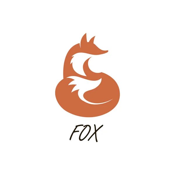 Oranžový Nastavení Fox Ikona Bílém Pozadí — Stockový vektor