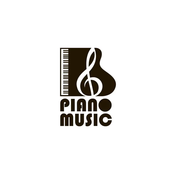 Ilustración Piano Con Clave Agudos Aislada Sobre Fondo Blanco — Vector de stock