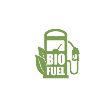 Biyolojik yakıt pompası başlık simgesi beyaz arkaplanda izole